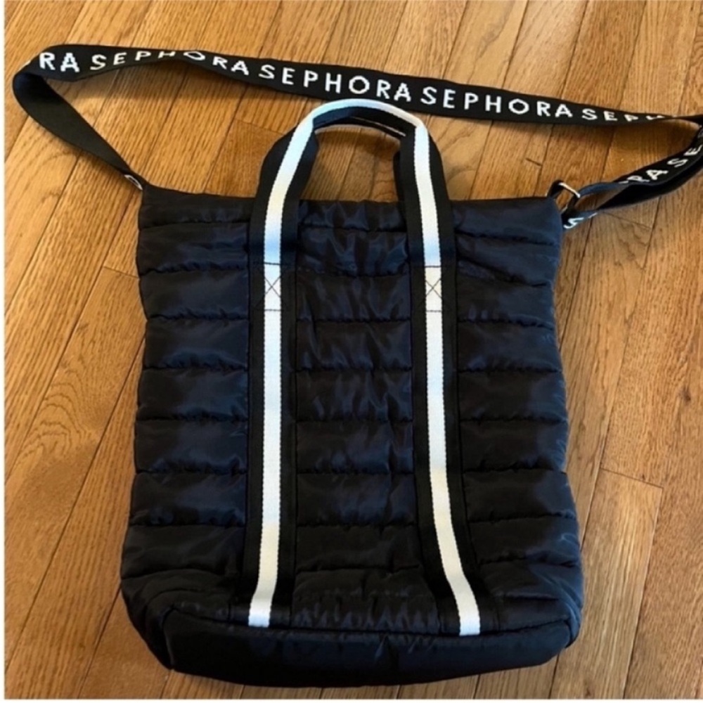 Sephora Black Quilted Messenger Bag